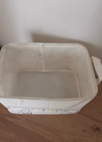 Beyaz Pastel Desenli Saklama Sepeti - Görsel 3