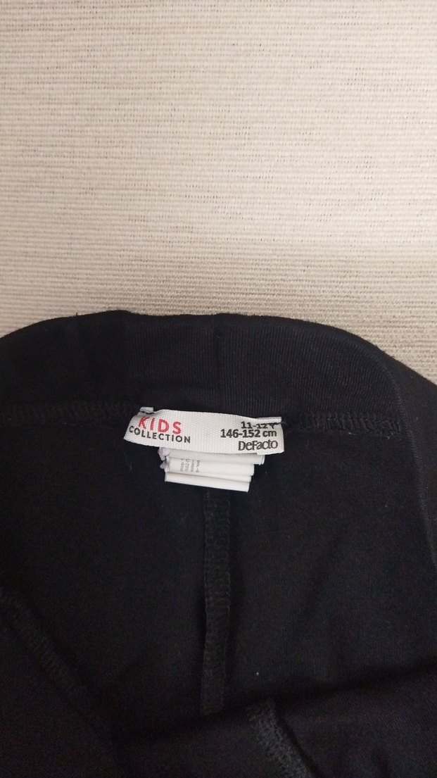 Kız Çocuk Siyah Basic Pantolon - Görsel 3