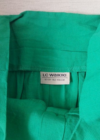 Yeşil Kız Çocuk Fırfırlı Kolsuz Bluz - Görsel 2