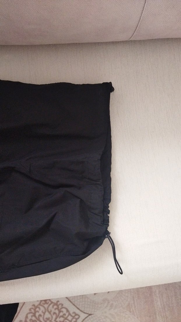 Siyah Salaş Street Wear Kumaş Pantolon - Görsel 3