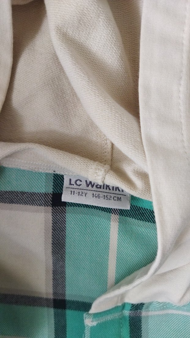 Düğmeli Kapüşonlu Turkuaz  Gömlek - Görsel 2