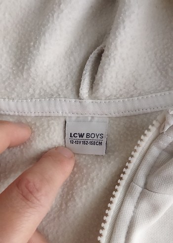 Yarım Fermuarlı Beyaz Yüksek Yakalı Sweatshirt - Görsel 3