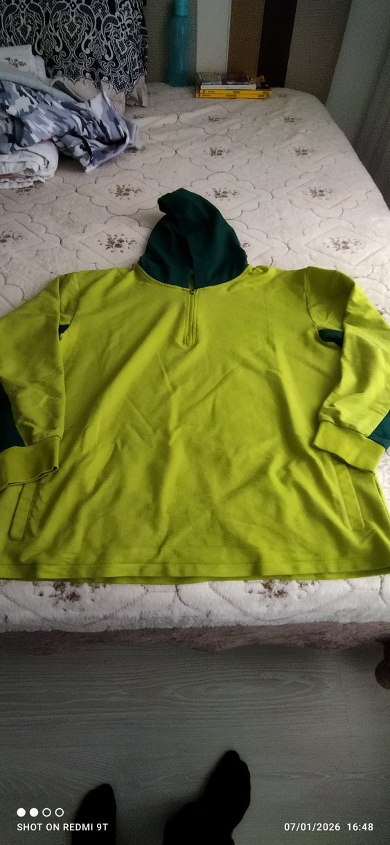 Yeşil Fermuarlı Erkek Sweatshirt - Görsel 3