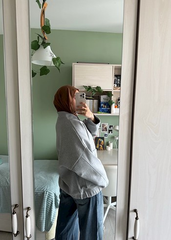 Diğer Gri Kadın Denim Bomber Ceket