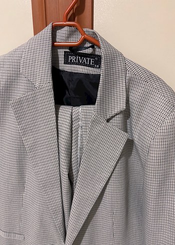 Diğer Düğmeli Gri Kadın Blazer Ceket pantolon