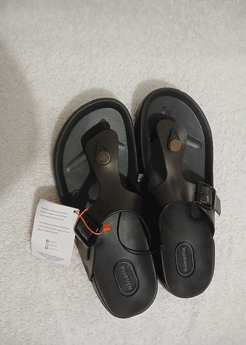 siyah Erkek Günlük Tokalı Terlik 41 numara - Görsel 2