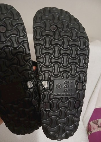 siyah Erkek Günlük Tokalı Terlik 41 numara - Görsel 6