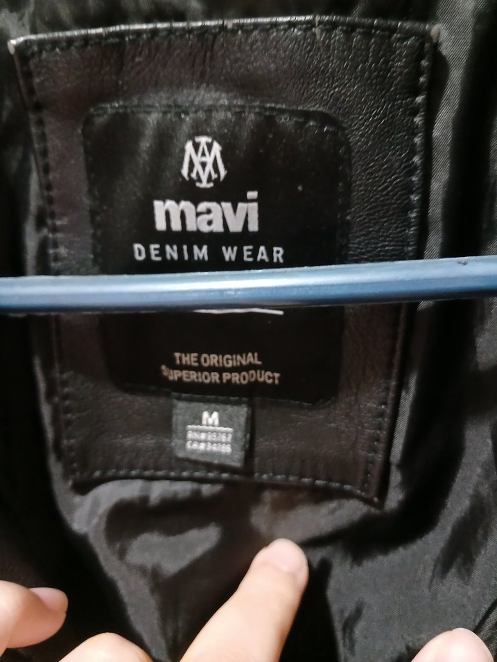 Siyah Deri Biker Ceket Fermuarlı - Görsel 4