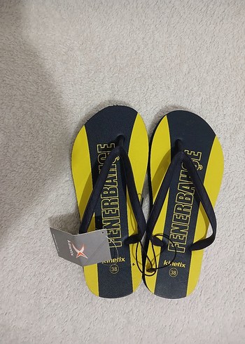 Erkek Sarı Fenerbahçe Bantlı Terlik - Görsel 2