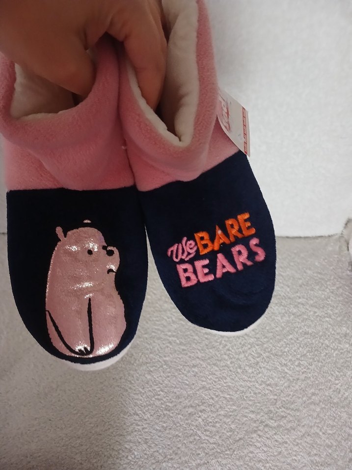 Kız Çocuk Pembe Kürklü Sıcak Ev Terliği - Görsel 3