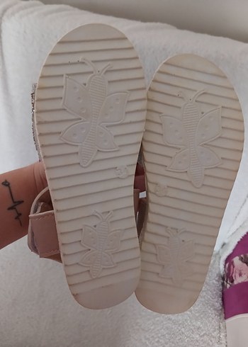 Pullu bej Bohem Kız Sandalet - Görsel 4