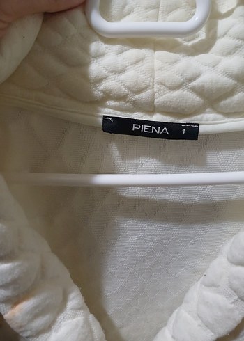 Beyaz Örgü Dokulu Midi  Ceket - Görsel 3