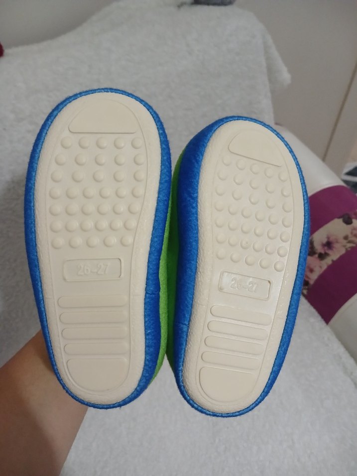 Çocuk Renkli Nakışlı Sıcak Terlikler - Görsel 4