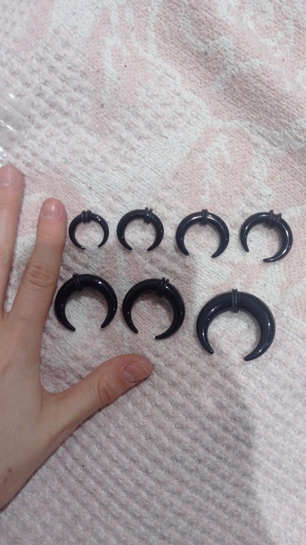 Streched septum piercing gotik goth - Görsel 2