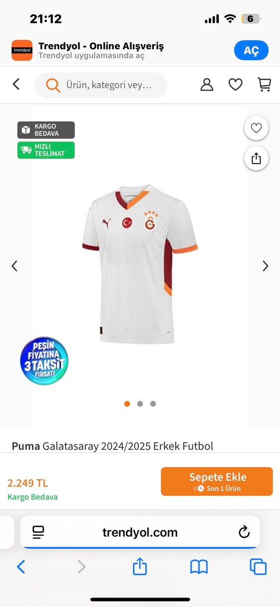 Galatasaray Beyaz Kısa Kollu Spor Forma - Görsel 4