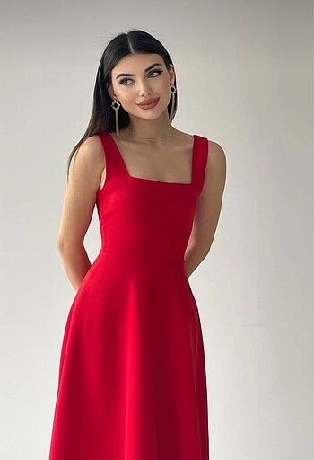 Kırmızı elbise - Görsel 6