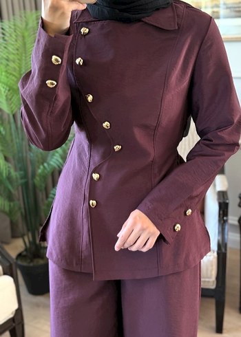 Asimetrik Düğmeli Takım - Görsel 2