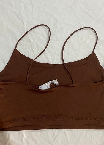 Bershka Kahverengi Askili Crop