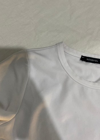 Trendyol & Milla Beyaz Kısa Kollu Spor Crop Top