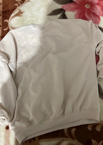 Beyaz Baskılı Kadın Sweatshirt - Görsel 3