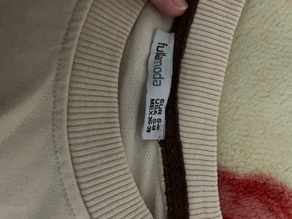 Beyaz Baskılı Kadın Sweatshirt - Görsel 2