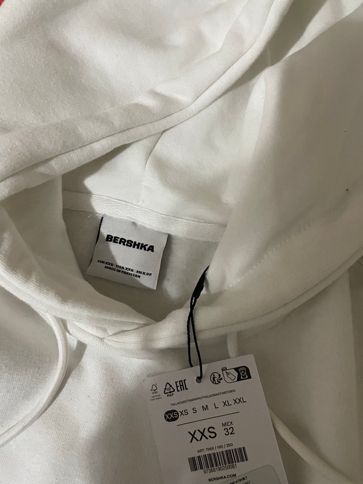 Kadın Beyaz Kapüşonlu Sweatshirt - Görsel 2