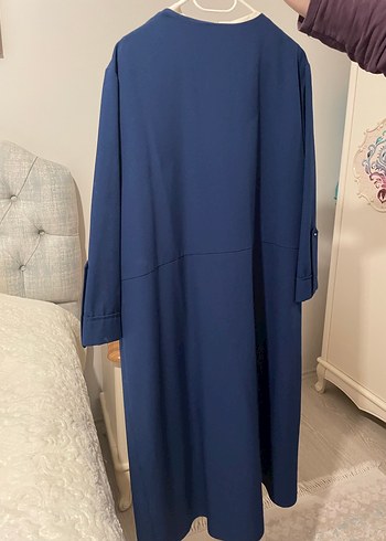 Mavi Uzun Kadın tunikİnci Detaylı - Görsel 3