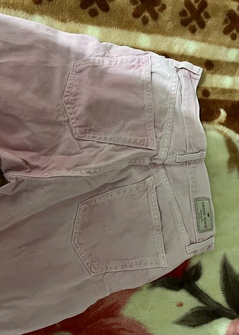 Pembe Midi Kadın Kot Pantolon cross jean - Görsel 4