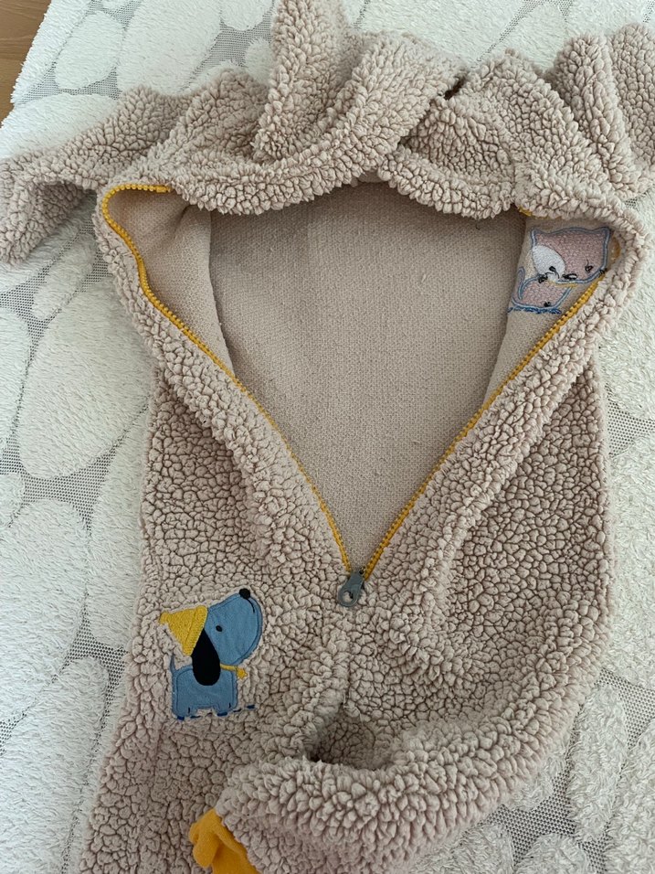 Kahverengi Kürklü Bebek Tulum - Görsel 3