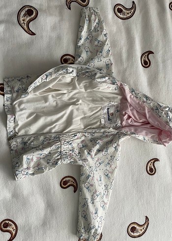 Kız çocuk tavşanlı yağmurluk - Görsel 4