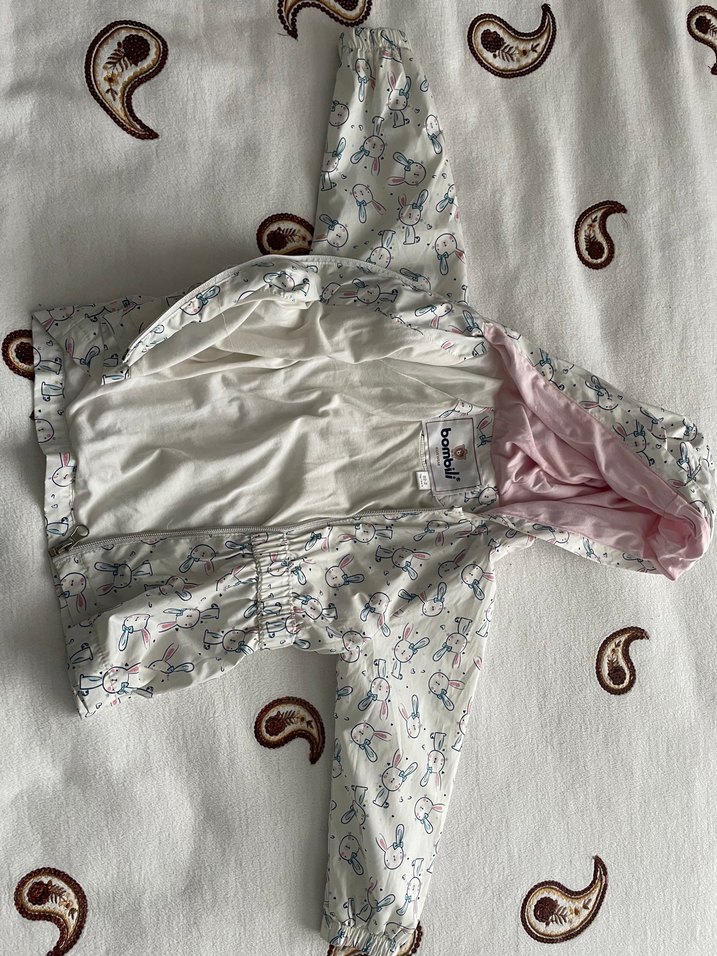 Kız çocuk tavşanlı yağmurluk - Görsel 4