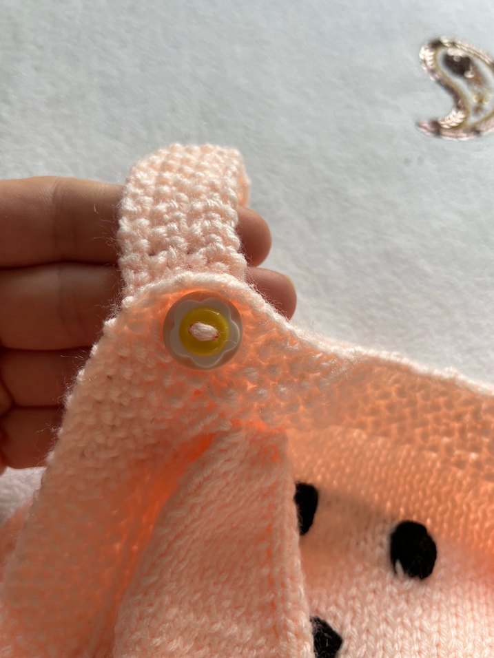 Pembe Örgü Bebek Kız Tulum - Görsel 4