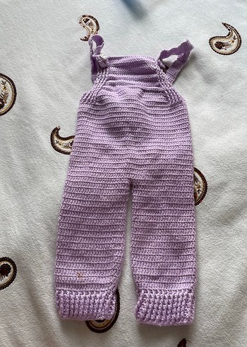 Lila Örgü Bebek Kız Tulum - Görsel 3