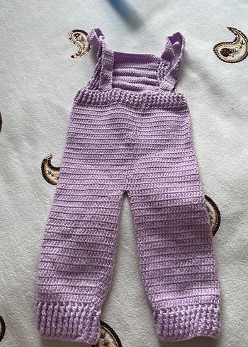 Lila Örgü Bebek Kız Tulum - Görsel 5