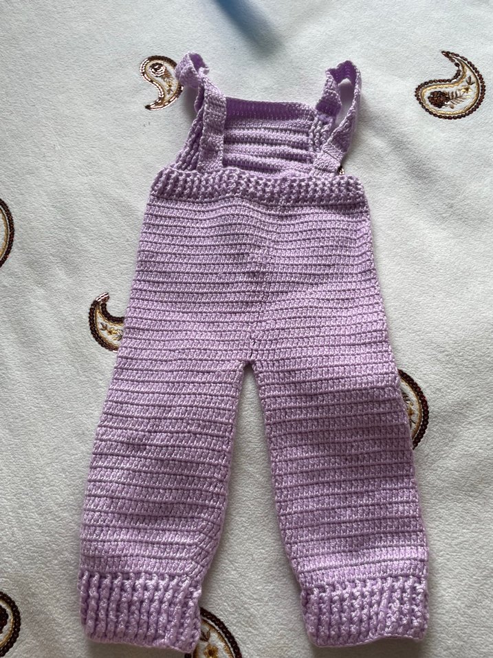Lila Örgü Bebek Kız Tulum - Görsel 5