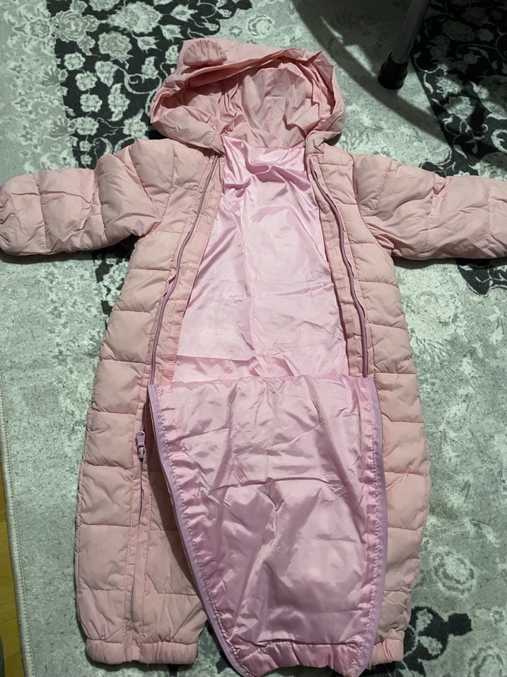 Kız Bebek Pembe Kapüşonlu Tulum - Görsel 2