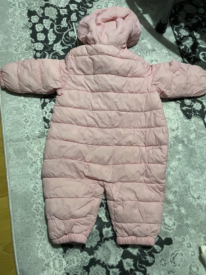 Kız Bebek Pembe Kapüşonlu Tulum - Görsel 3