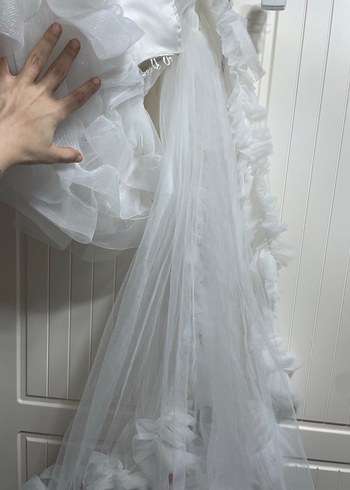 Beyaz Straplez Mini Gelinlik 2 yaş - Görsel 2