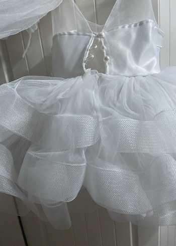 Beyaz Straplez Mini Gelinlik 2 yaş - Görsel 3