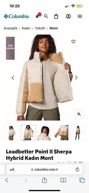 m Beden Columbia Kadın Sherpa Mont