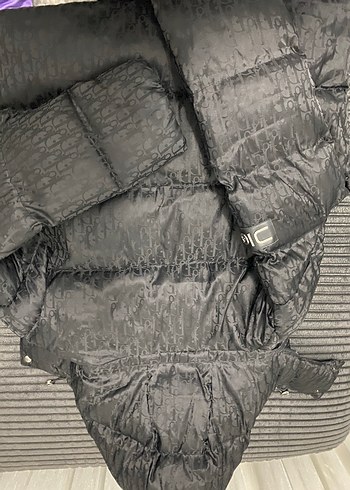 Dior Düğmeli Siyah Kadın Kışlık Mont