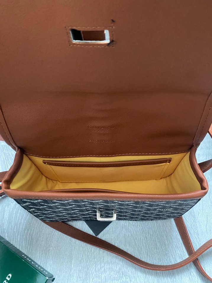 Kahverengi Deri Baskılı Omuz Çantası - Görsel 3