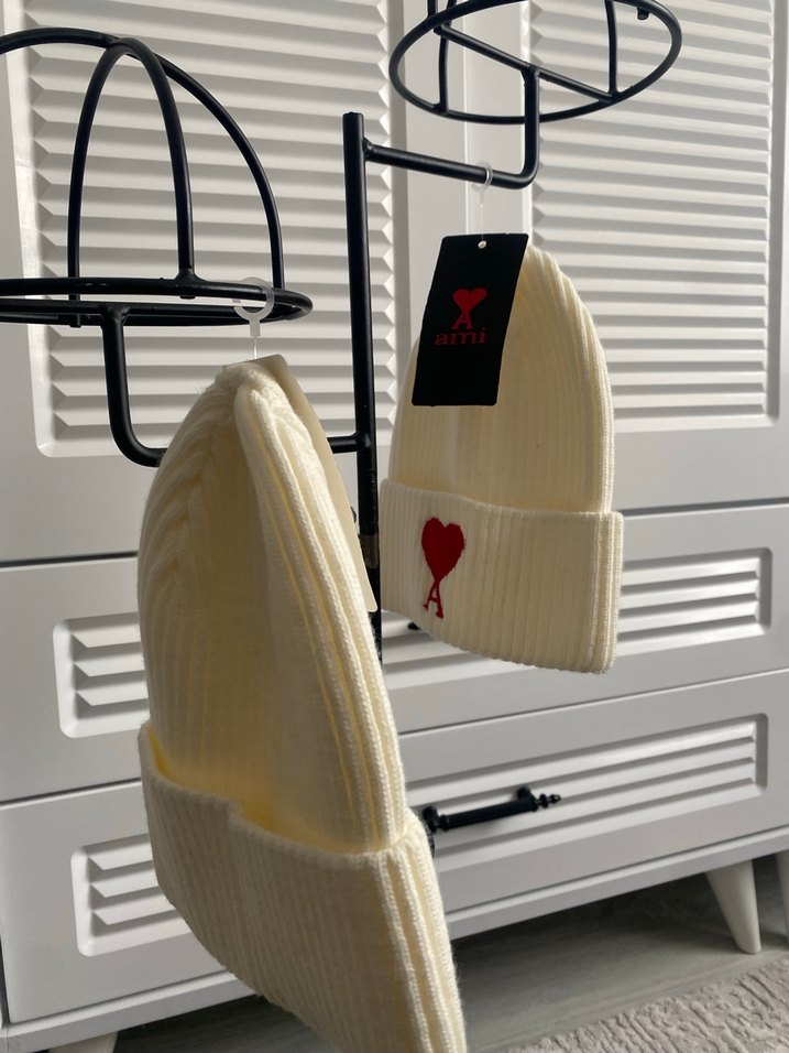 Beyaz Örgü Kadın Bere - Görsel 3