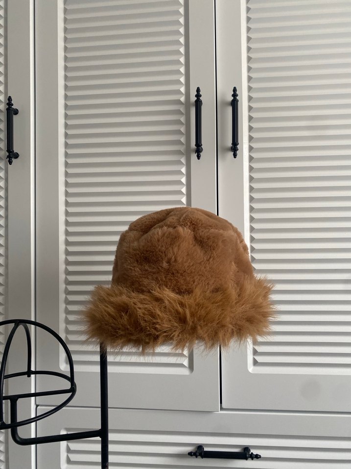 Kahverengi Kürklü Kadın Şapka - Görsel 4