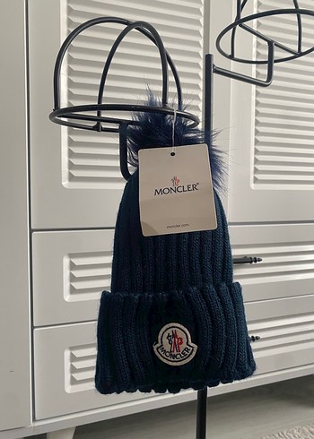 Moncler Kadın Lacivert Örgü Yün Bere - Görsel 2
