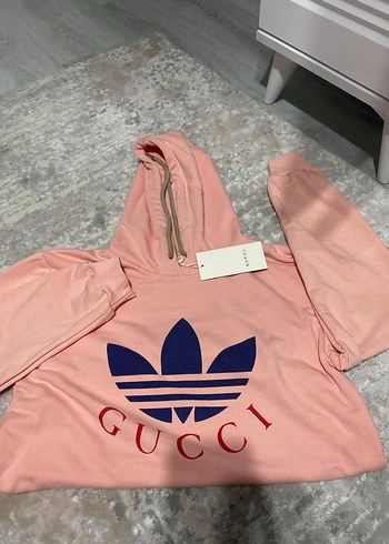 Pembe Kapüşonlu Uzun Kollu Sweatshirt - Görsel 2
