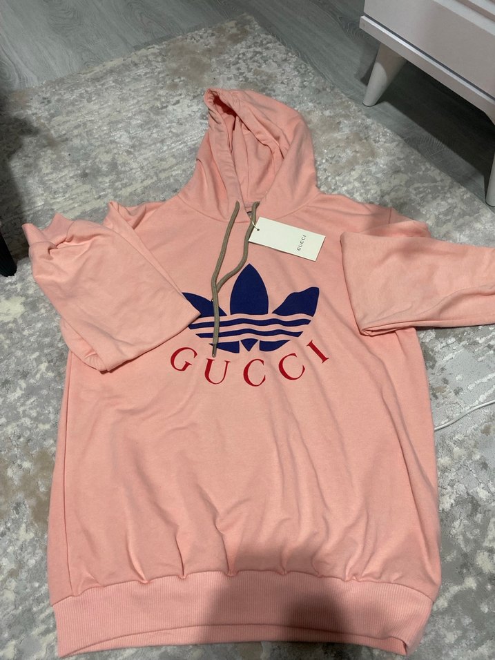 Pembe Kapüşonlu Uzun Kollu Sweatshirt - Görsel 3