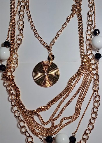 Uzun Zincir Detaylı Bohem Kadın Kolye - Görsel 6