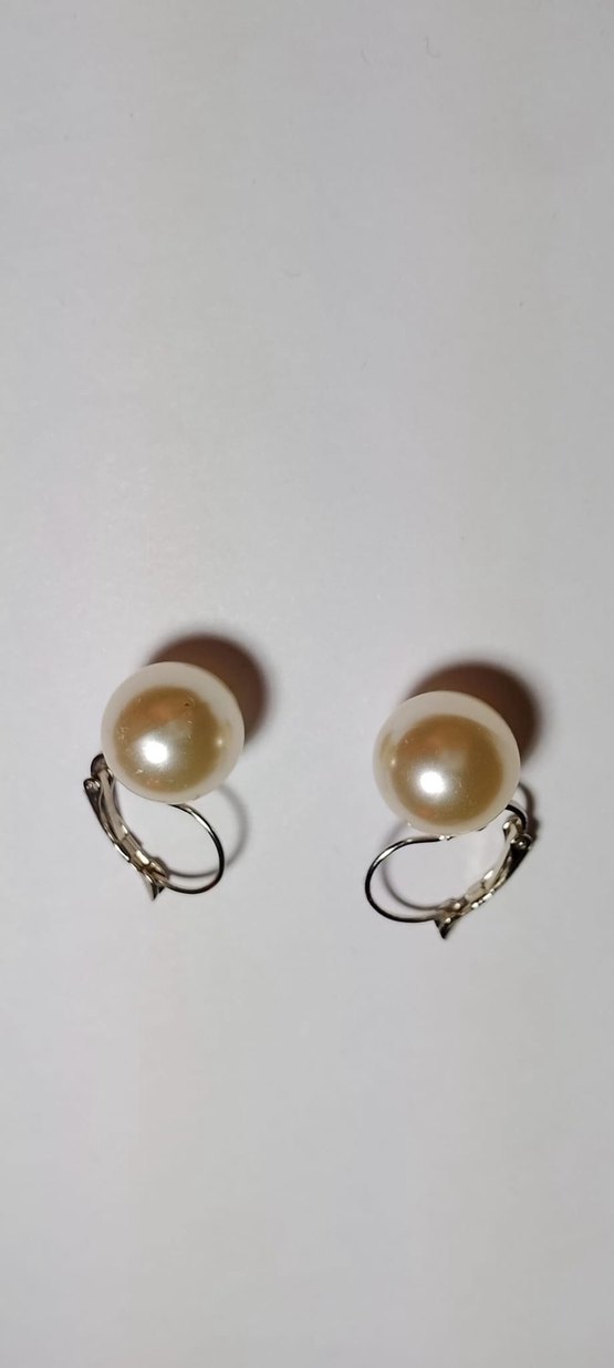 Bej Boncuklu Midi Küpe - Görsel 2