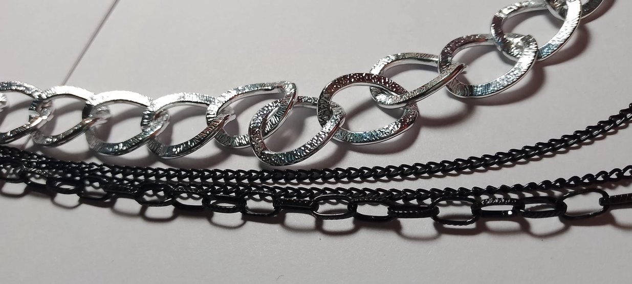 Uzun Siyah Zincirli Gotik Kadın Kolye - Görsel 5